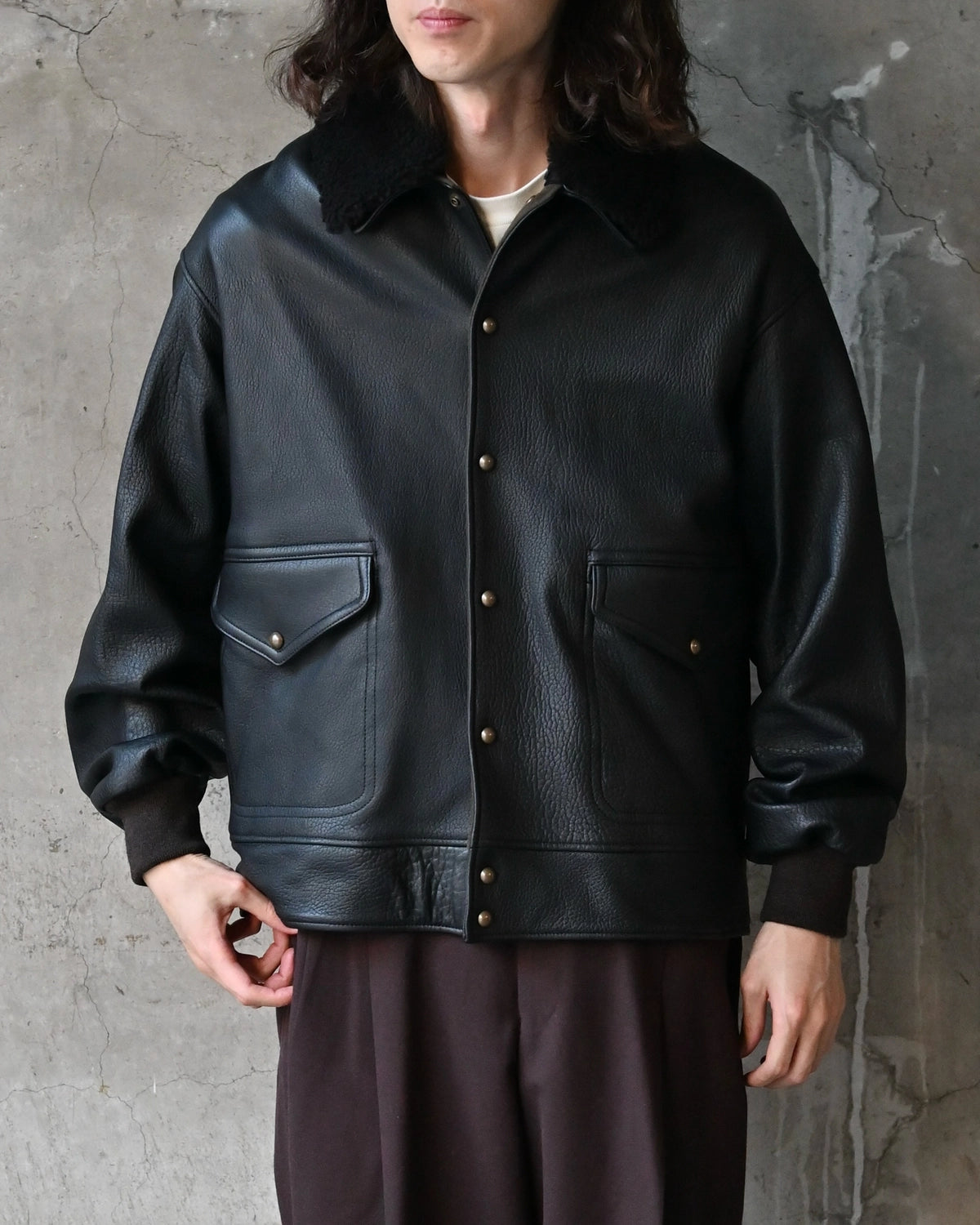 A.PRESSE / Leather A-1 Flight Jacket (26AAP-01-03)