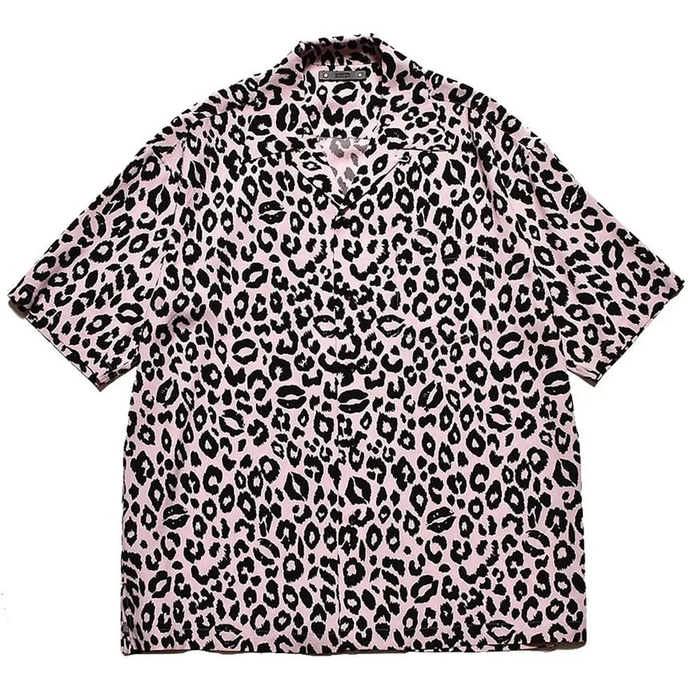 MINEDENIM  / Lips Leopard Print Open Collar SH (2405-5005)