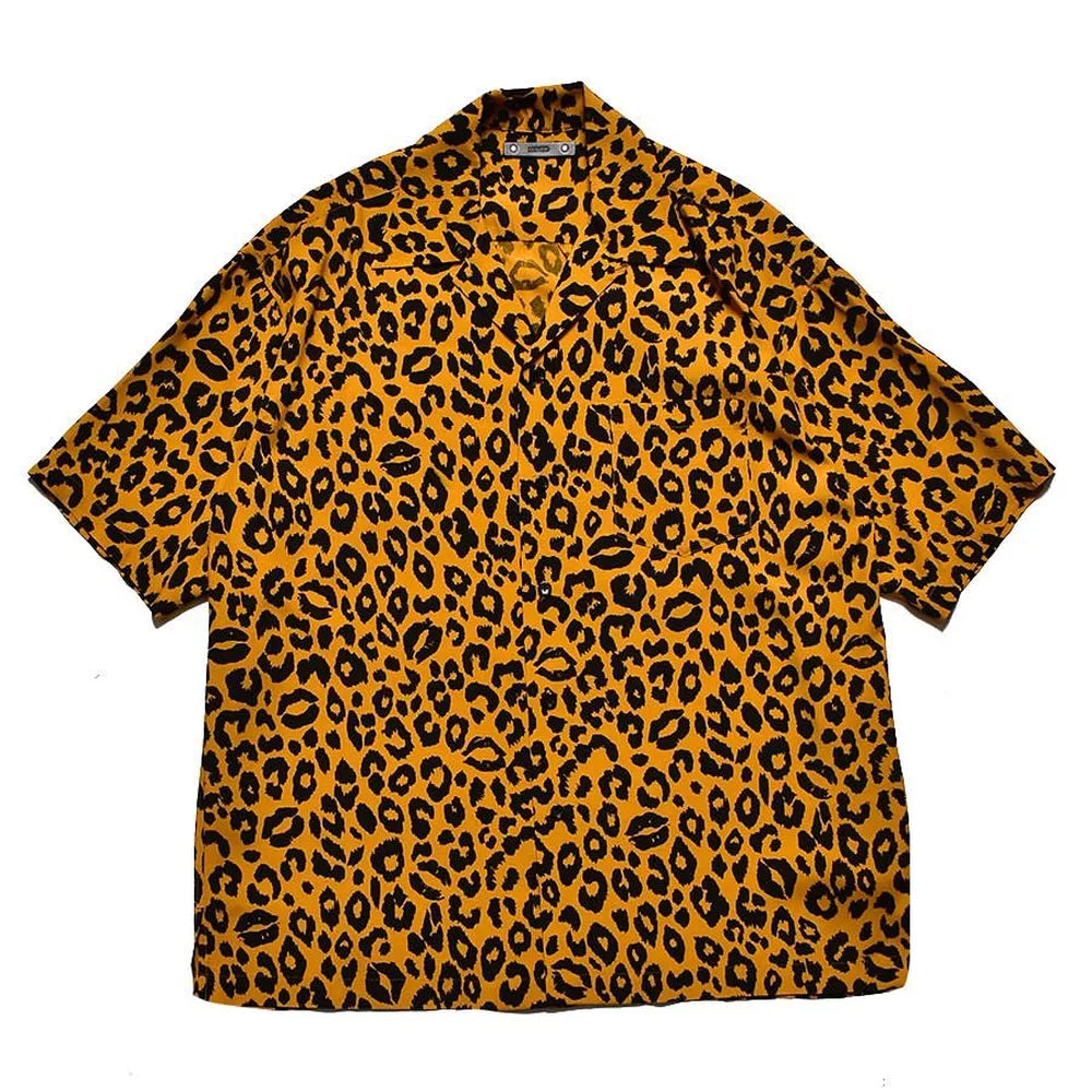 MINEDENIM  の Lips Leopard Print Open Collar SH