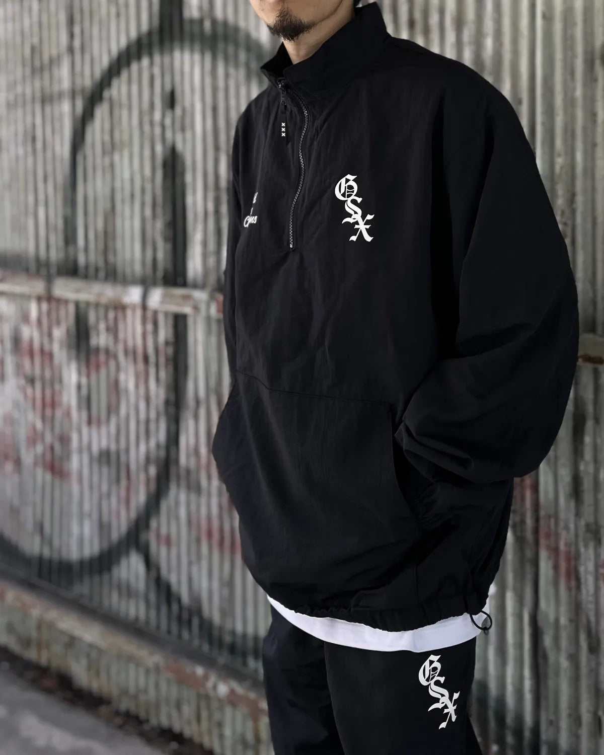 GOD SELECTION XXX / GSX Logo Half-Zip Pullover Track Jacket (GX-S26-JK-01)