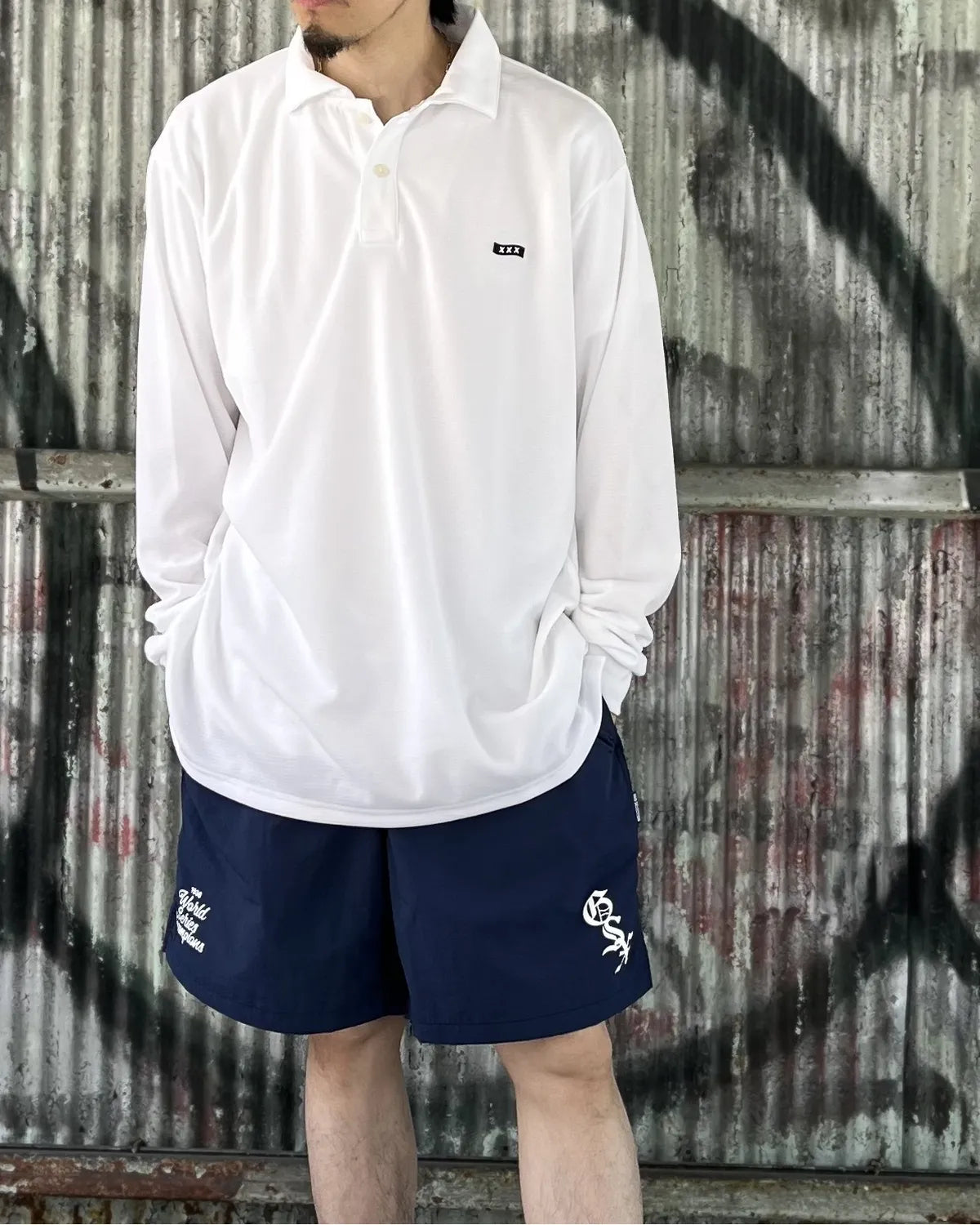 GOD SELECTION XXX / Mini Box Logo Long Sleeve Polo (GX-S26-CS-04)