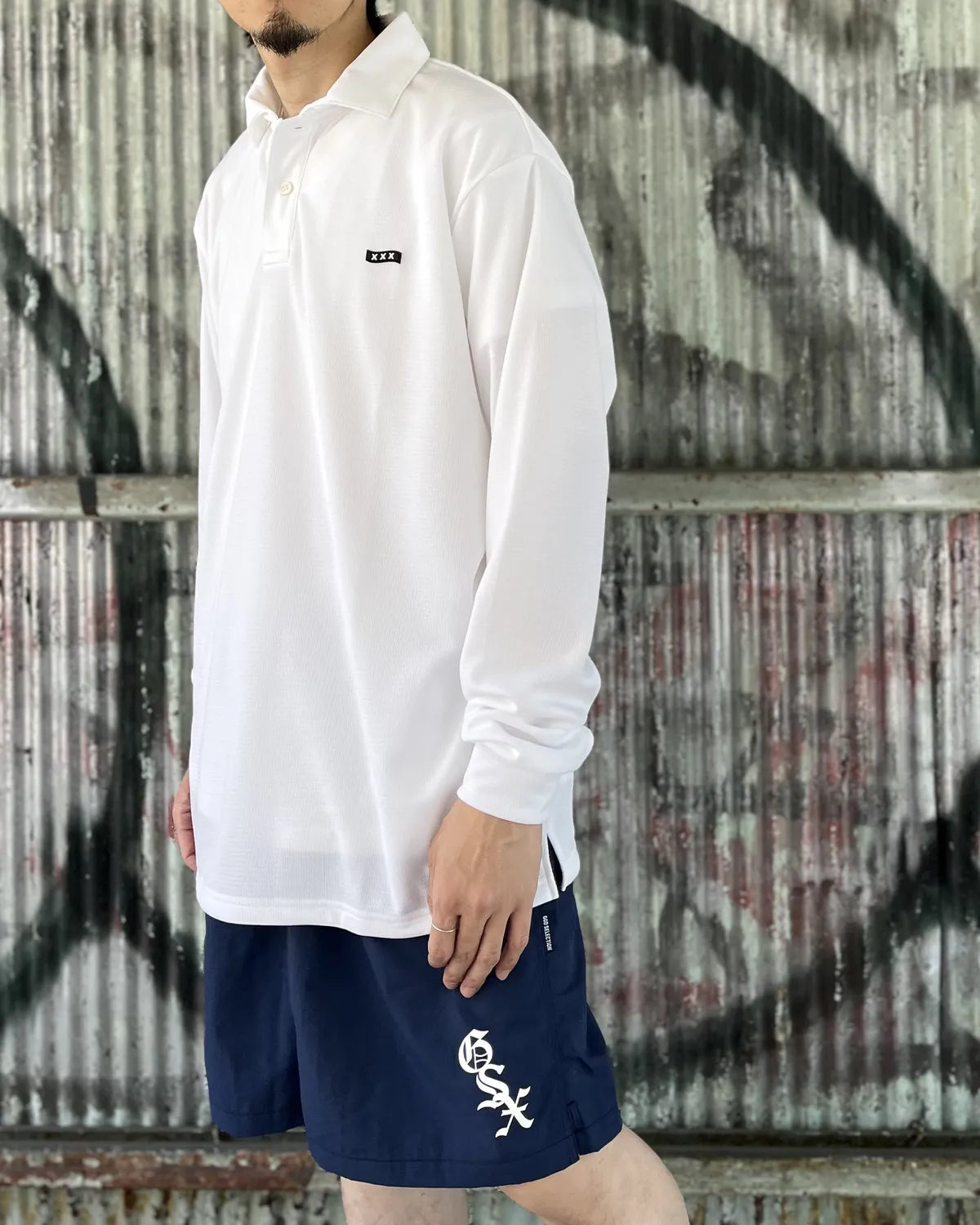 GOD SELECTION XXX / Mini Box Logo Long Sleeve Polo (GX-S26-CS-04)