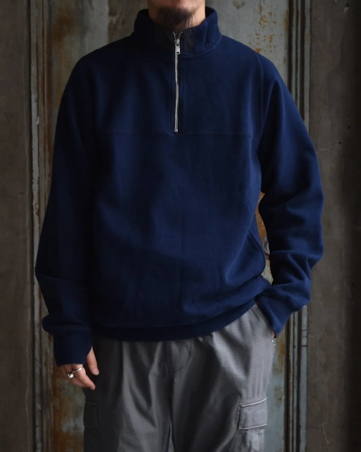 NONNATIVE / MARINER HALF ZIP PULLOVER COTTON SWEAT (NN-C4702)