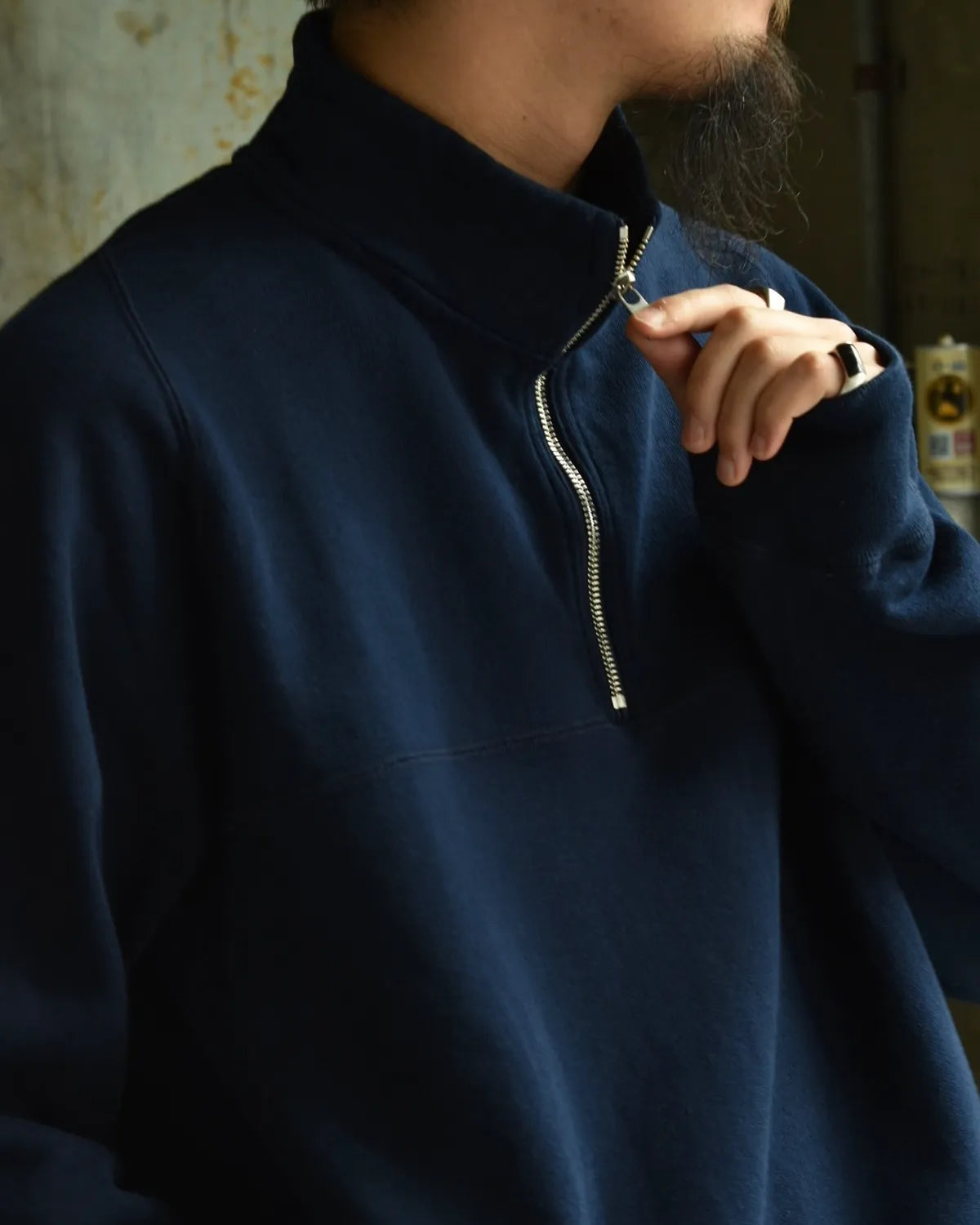 NONNATIVE / MARINER HALF ZIP PULLOVER COTTON SWEAT (NN-C4702)