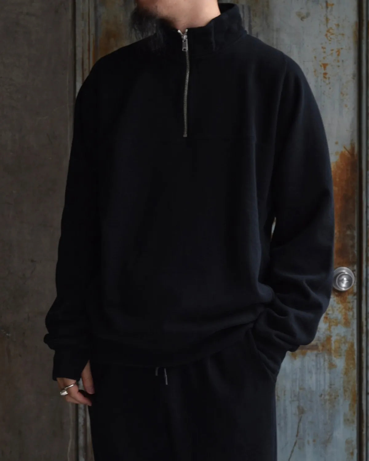 NONNATIVE / MARINER HALF ZIP PULLOVER COTTON SWEAT (NN-C4702)