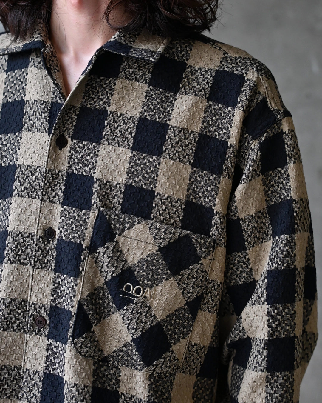 nanamica / OOAL Block Check Jacquard Shirt (S26FG017)