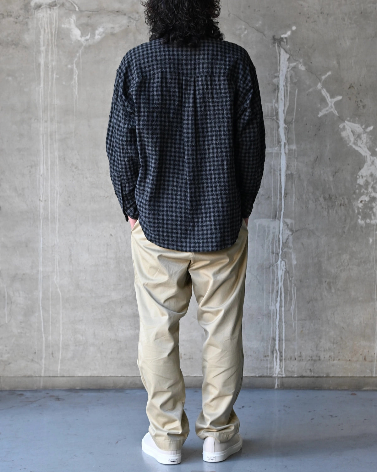is-ness / Ripple Check Shirt (26AW_10_UN22SHLS02-C)