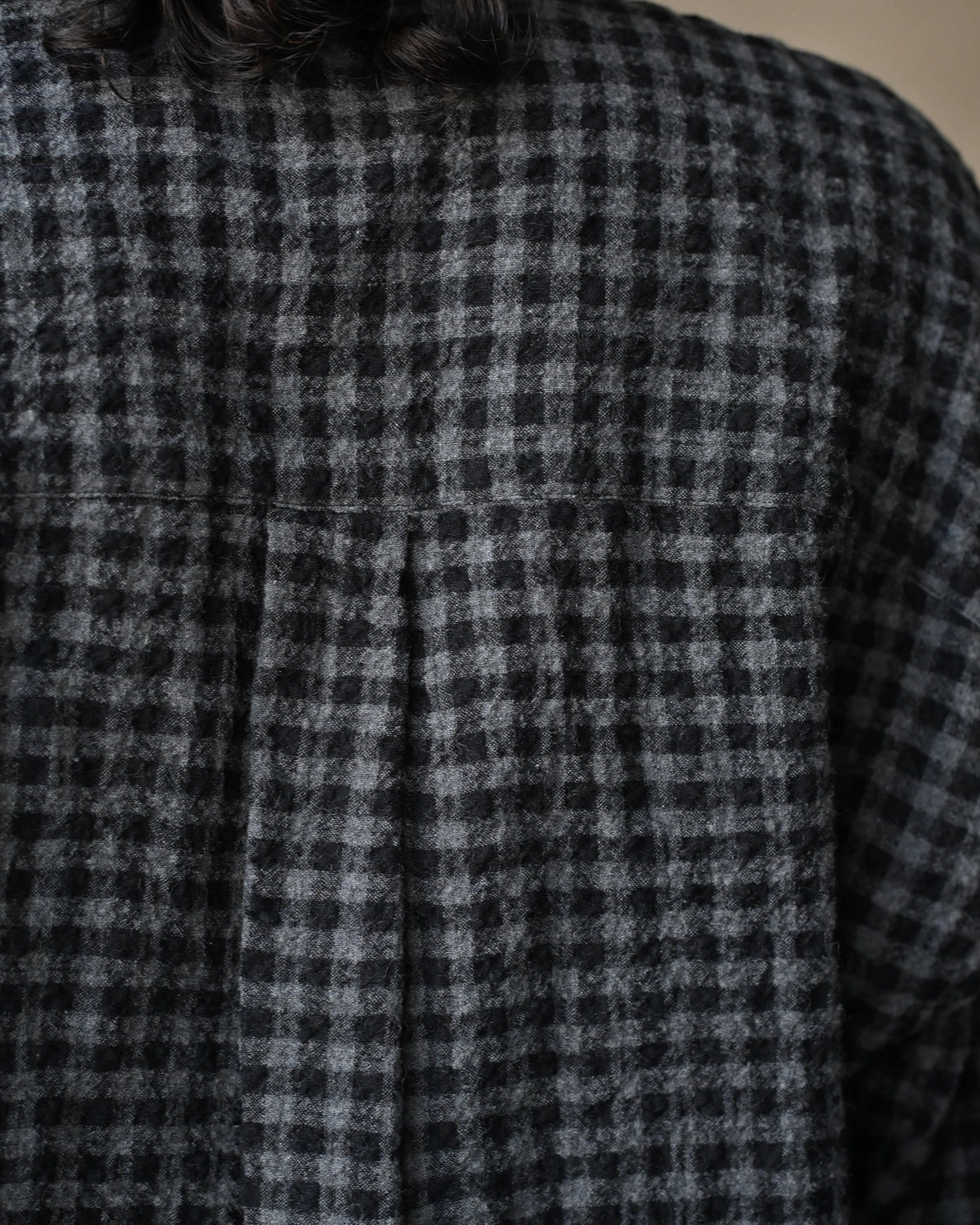 is-ness / Ripple Check Shirt (26AW_10_UN22SHLS02-C)