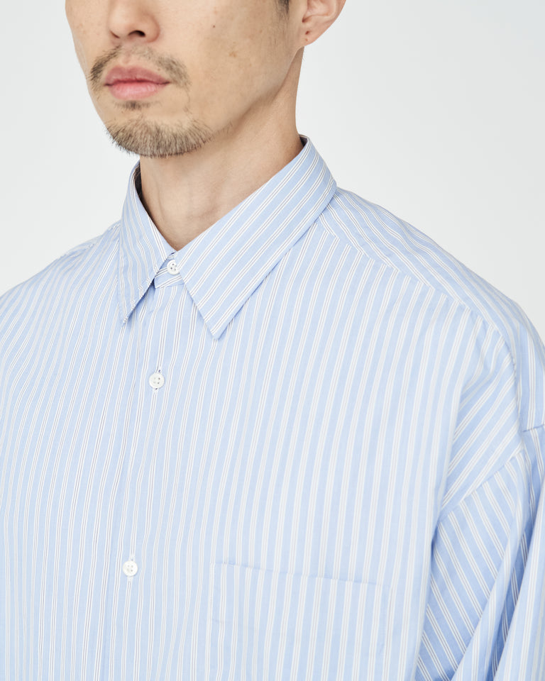Graphpaper / CANCLINI L/S Oversized Regular Collar Shirt (STRIPE)