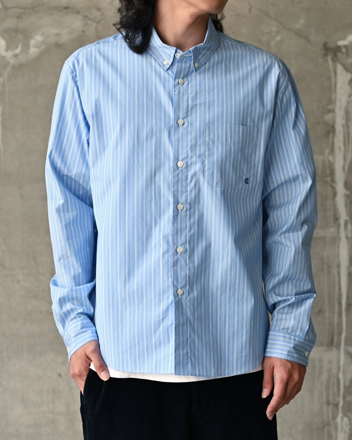 vowels / L/S Striped Shirt (VO-26AW-SH019)