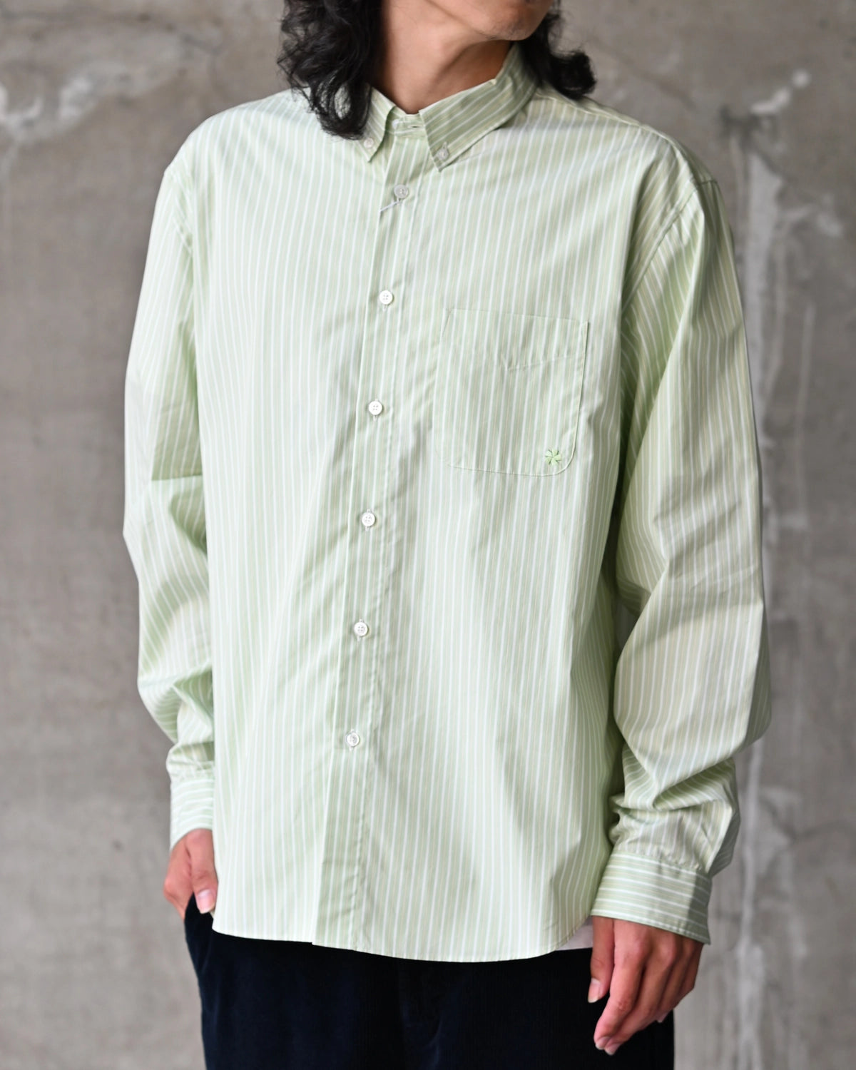 vowels / L/S Striped Shirt (VO-26AW-SH019)