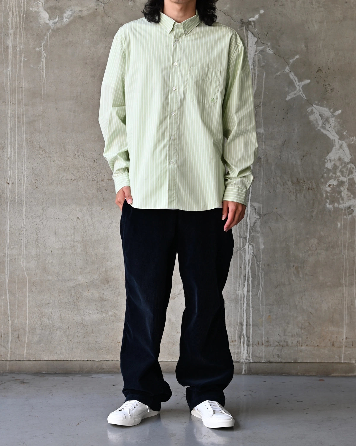 vowels / L/S Striped Shirt (VO-26AW-SH019)