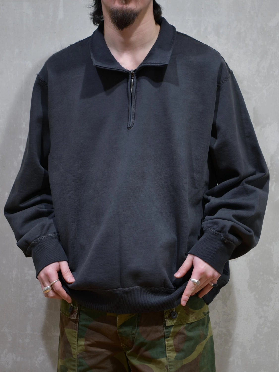 RRL / フレンチ テリー クォータージップ プルオーバー (MNRRKNI16820195)