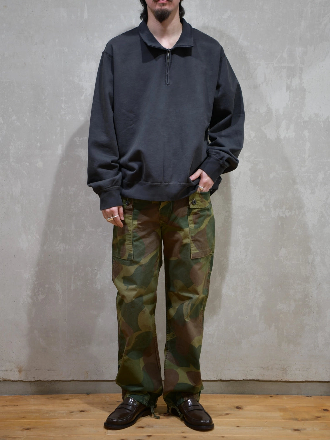 RRL / フレンチ テリー クォータージップ プルオーバー (MNRRKNI16820195)