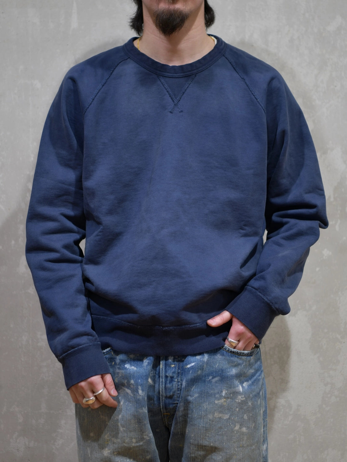 RRL / ガーメントダイド フレンチ テリー スウェットシャツ (MNRRKNI16820181)