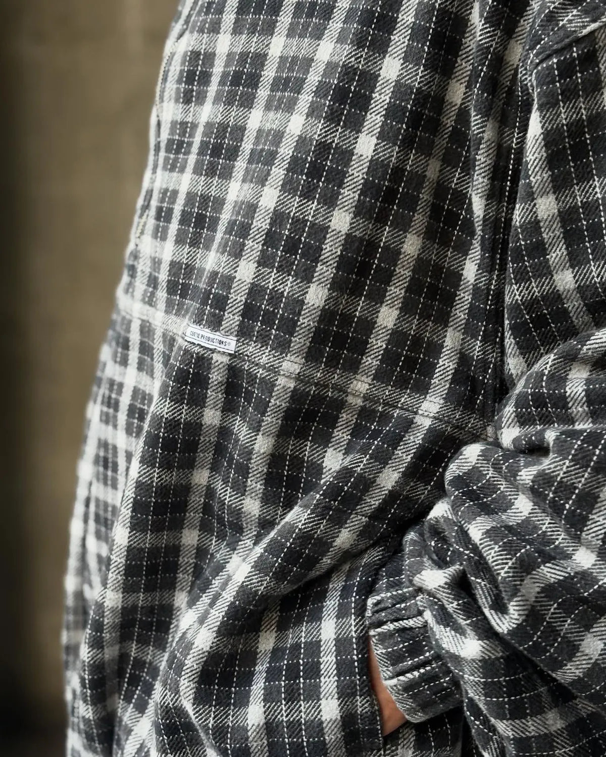 COOTIE PRODUCTIONS® / AD Processing Heavy Flannel Check Half Zip Pullover (CTE-25A408)