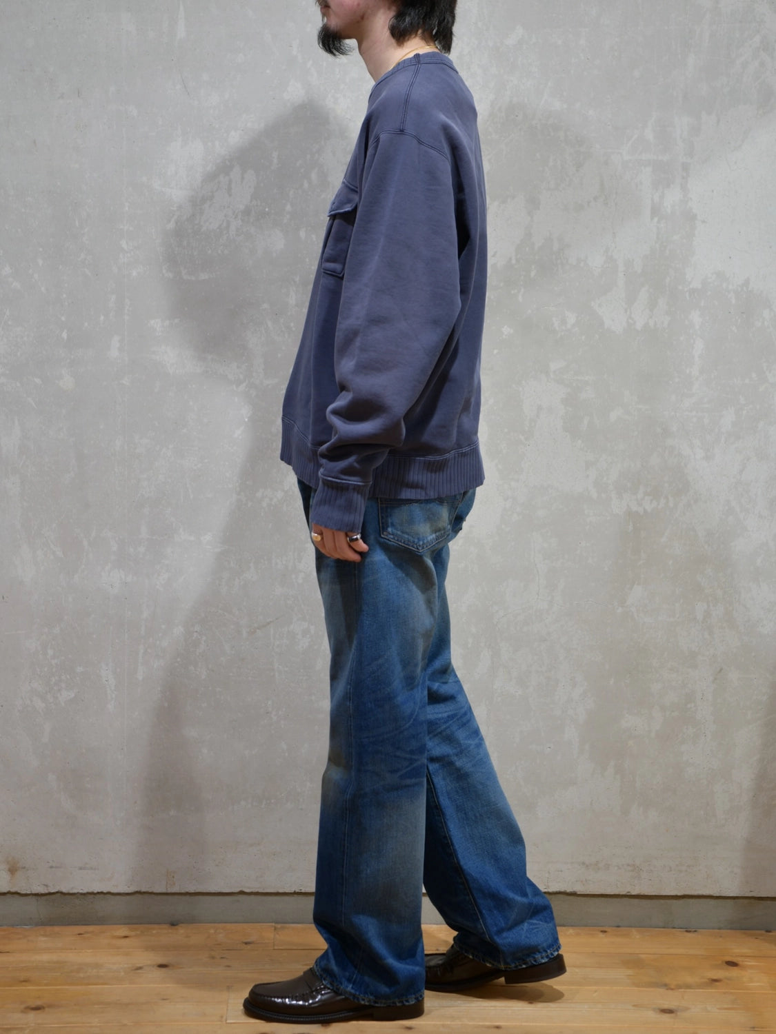 RRL / フレンチ テリー グラフィック スウェットシャツ (MNRRKNI16820221)