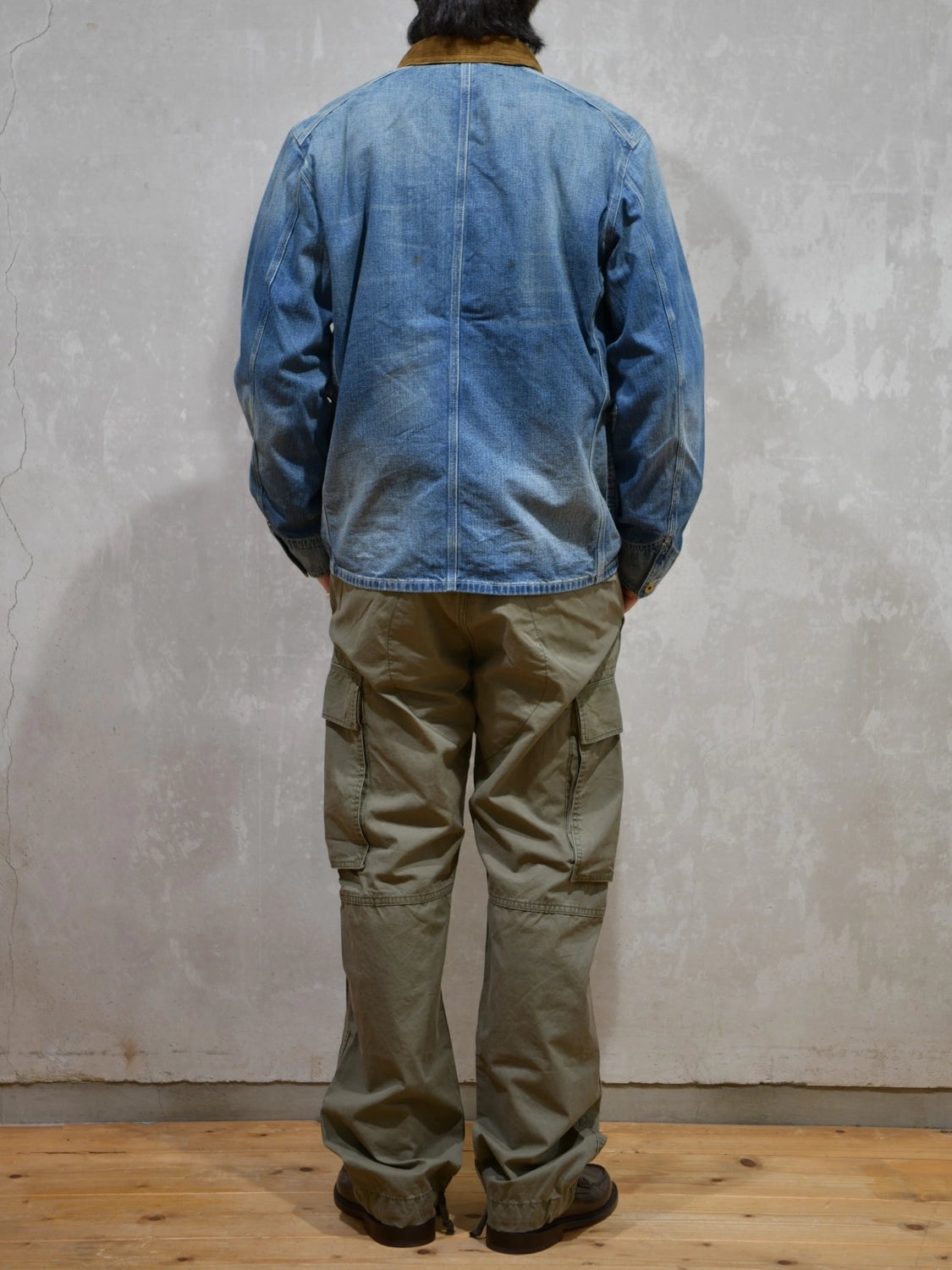 RRL / コーデュロイカラー インディゴ デニム ジャケット (MNRROTW16020176)