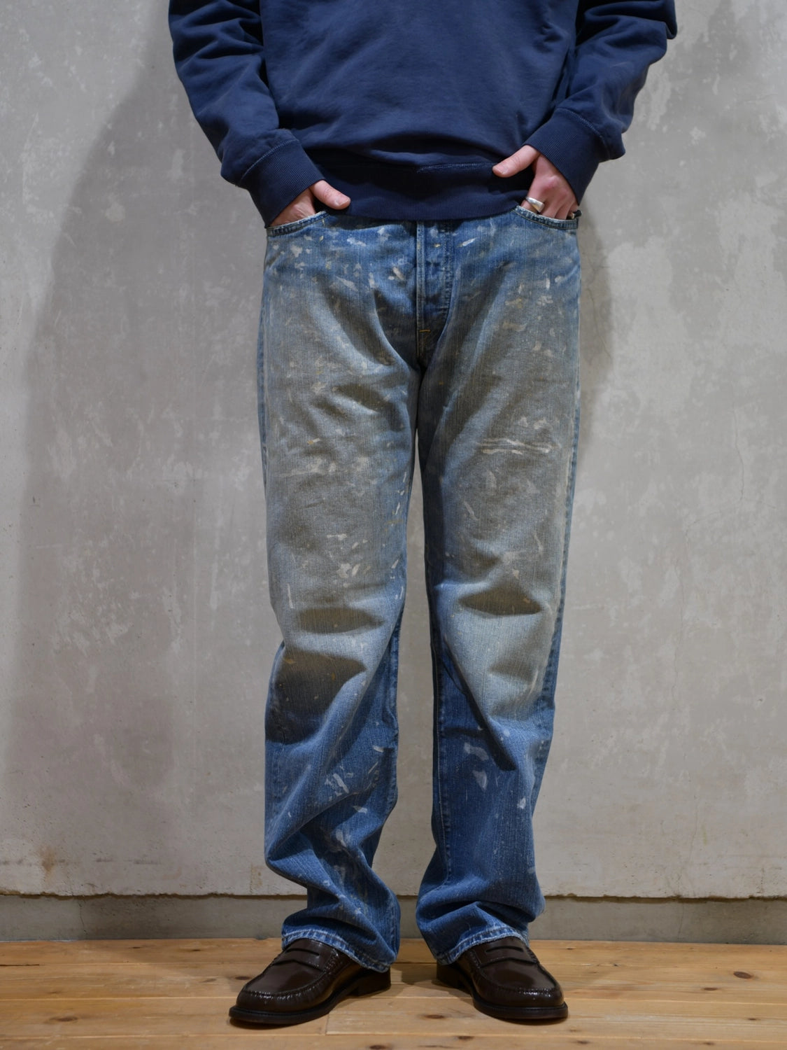 RRL / ストレート フィット Fenimore ディストレスト ジーンズ (MNRRDNM10920134)