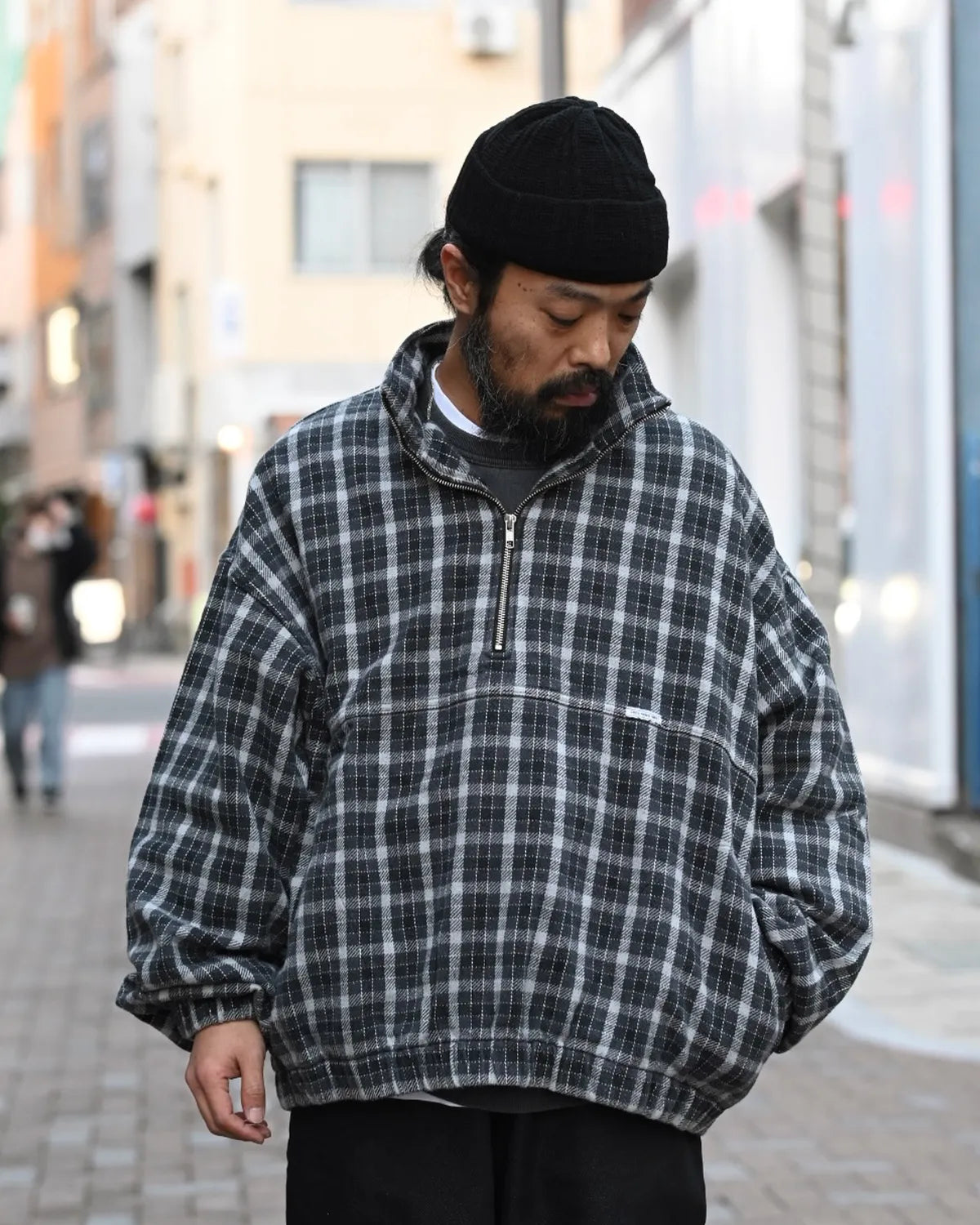 COOTIE PRODUCTIONS® / AD Processing Heavy Flannel Check Half Zip Pullover (CTE-25A408)