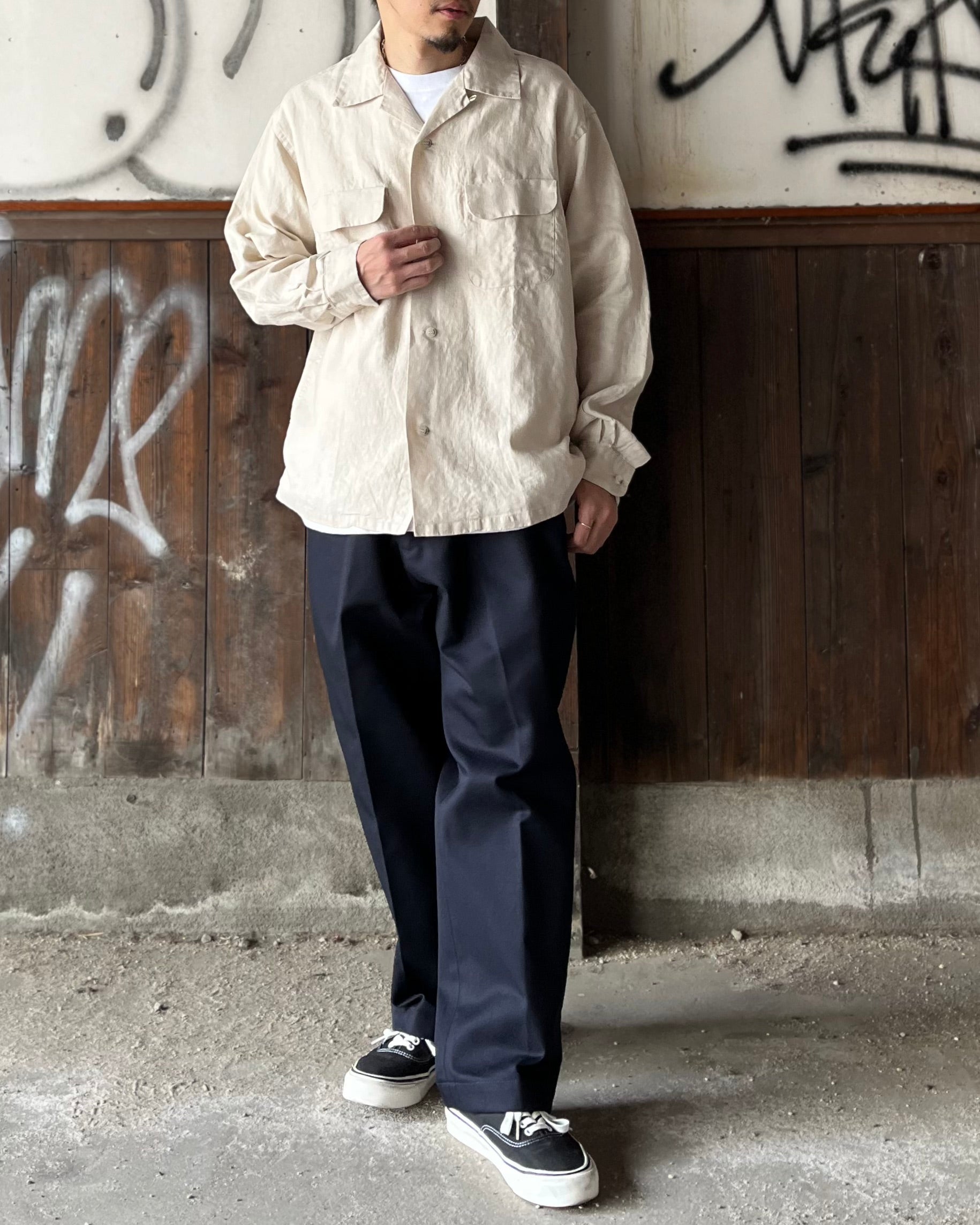 SEQUEL / LINEN LONG SLEEVE SHIRT (SQ-26SS-SH-03)