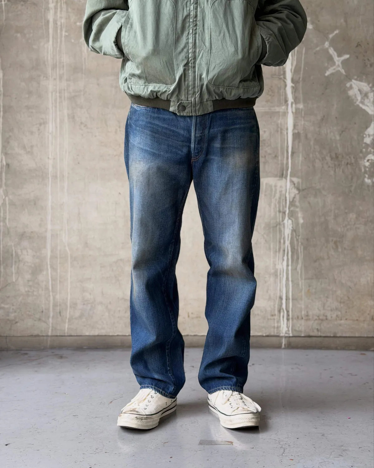 A.PRESSE / Vintage Washed Straight Denim Pants (26AAP-04-50)