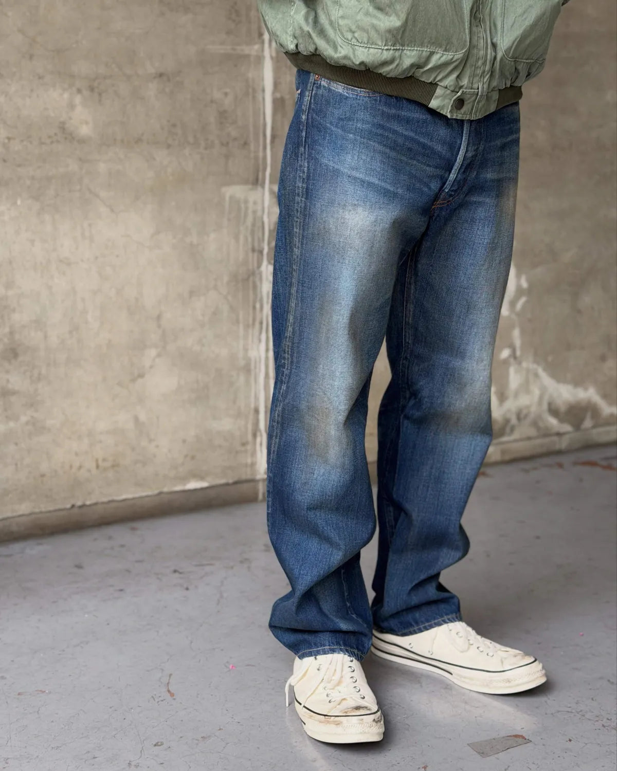 A.PRESSE / Vintage Washed Straight Denim Pants (26AAP-04-50)