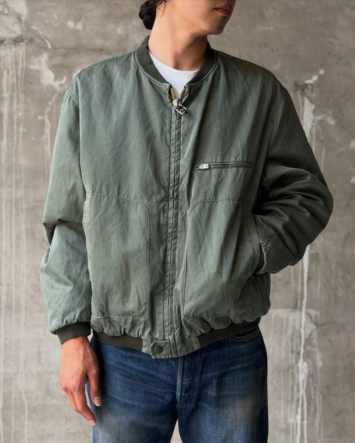 A.PRESSE / Vintage Silk Air Force Jacket (26AAP-01-33)