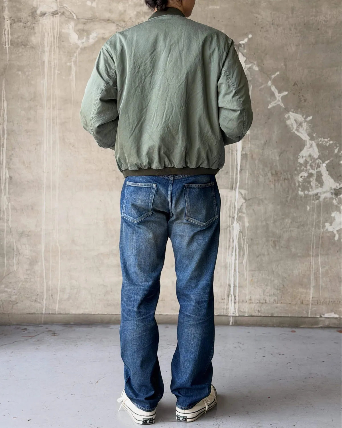 A.PRESSE / Vintage Silk Air Force Jacket (26AAP-01-33)