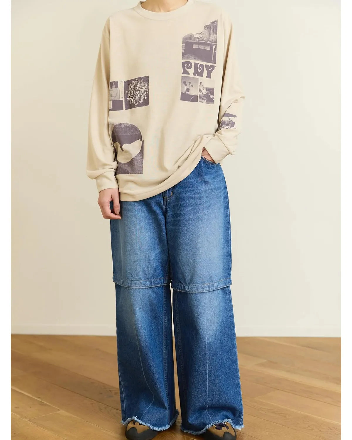 PHEENY / Recycled Polyester Photo L/S Tee (PA26-CS13)