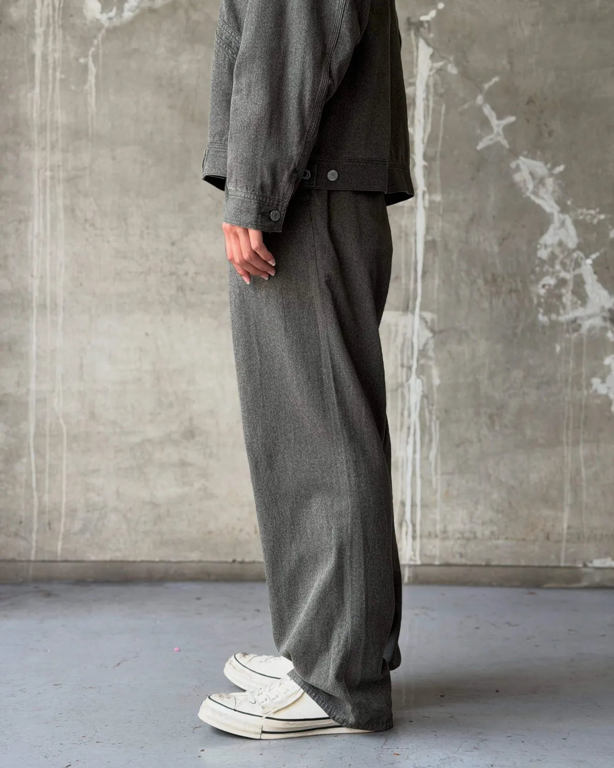A.PRESSE / Vintage Black Chambray Work Pants (26AAP-04-19)