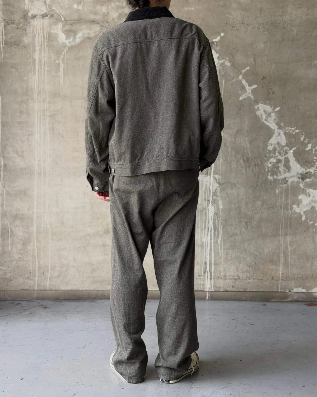 A.PRESSE / Vintage Black Chambray Work Jacket (26AAP-01-60)