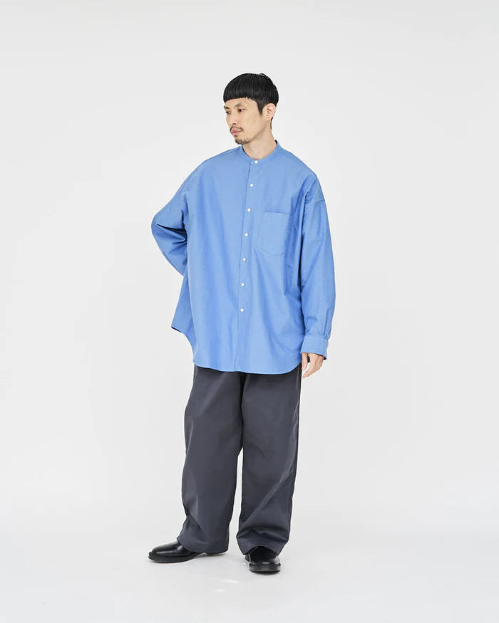 Graphpaper / Oxford L/S Oversized Band Collar Shirt (GM243-50022B)