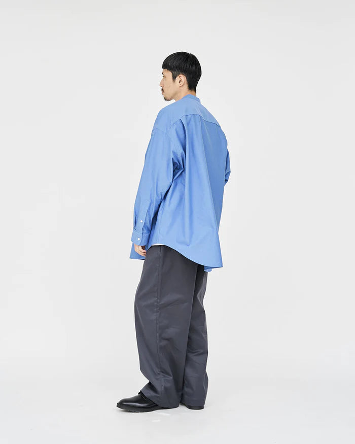 Graphpaper / Oxford L/S Oversized Band Collar Shirt (GM243-50022B)