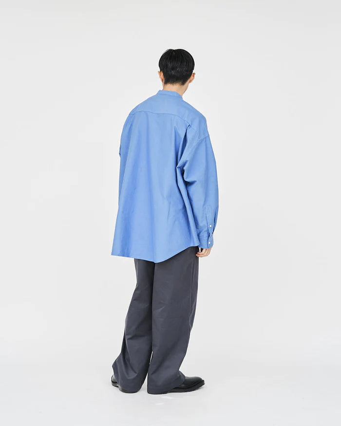 Graphpaper / Oxford L/S Oversized Band Collar Shirt (GM243-50022B)