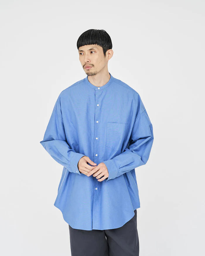 Graphpaper / Oxford L/S Oversized Band Collar Shirt (GM243-50022B)