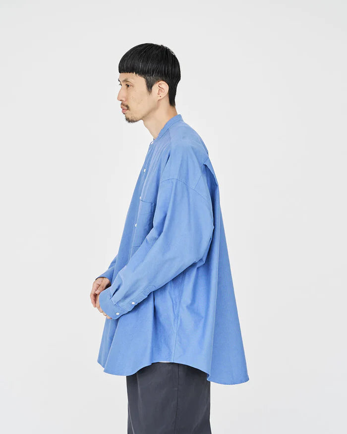 Graphpaper / Oxford L/S Oversized Band Collar Shirt (GM243-50022B)