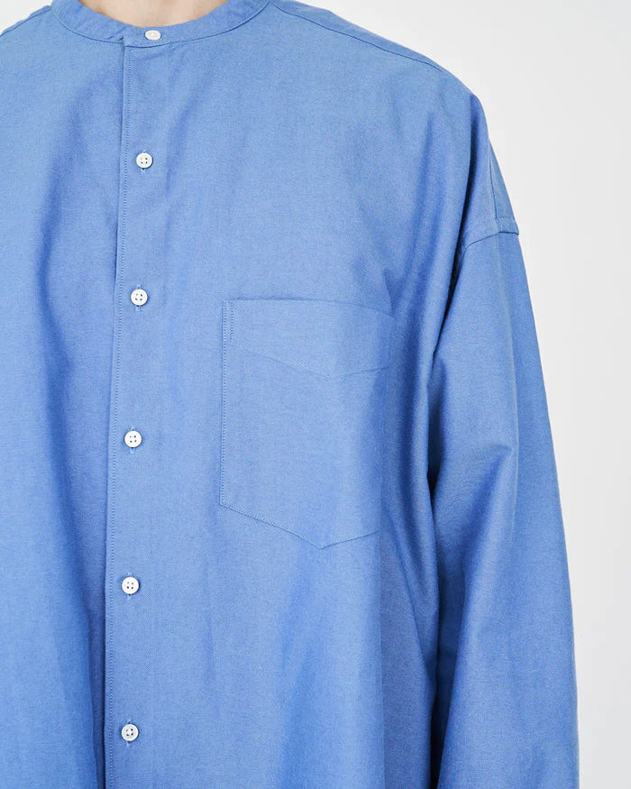 Graphpaper / Oxford L/S Oversized Band Collar Shirt (GM243-50022B)