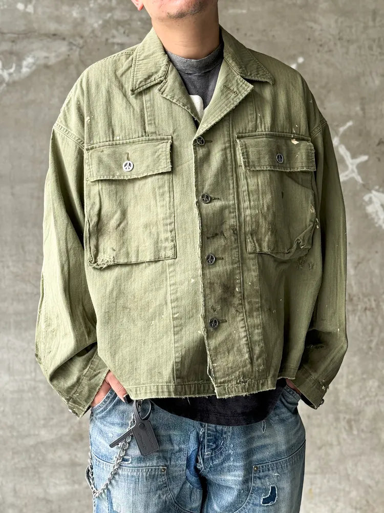 READYMADE / HBONE SHIRT JACKET (RE-CO-KH-00-00-259)