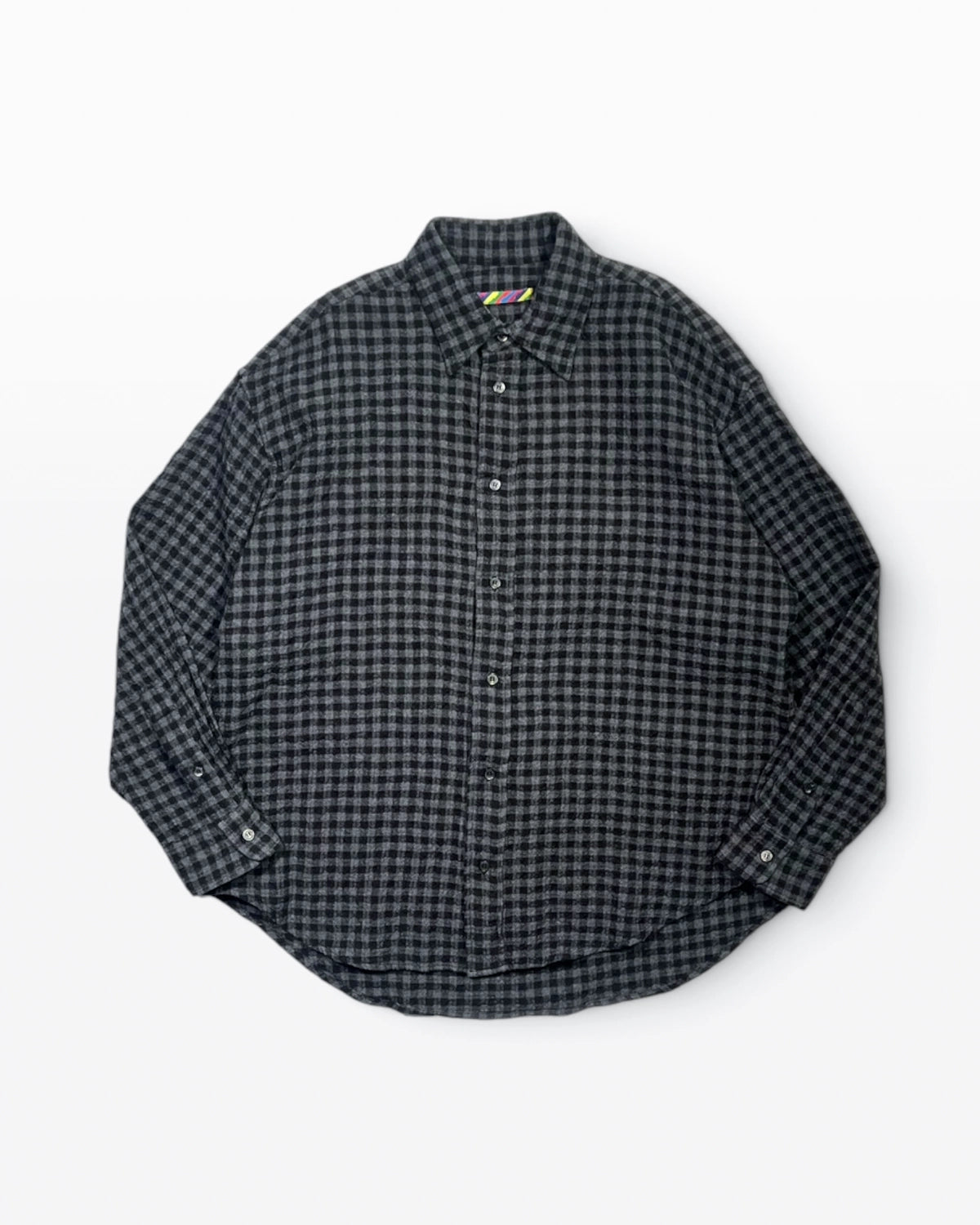 is-ness / Ripple Check Shirt (26AW_10_UN22SHLS02-C)