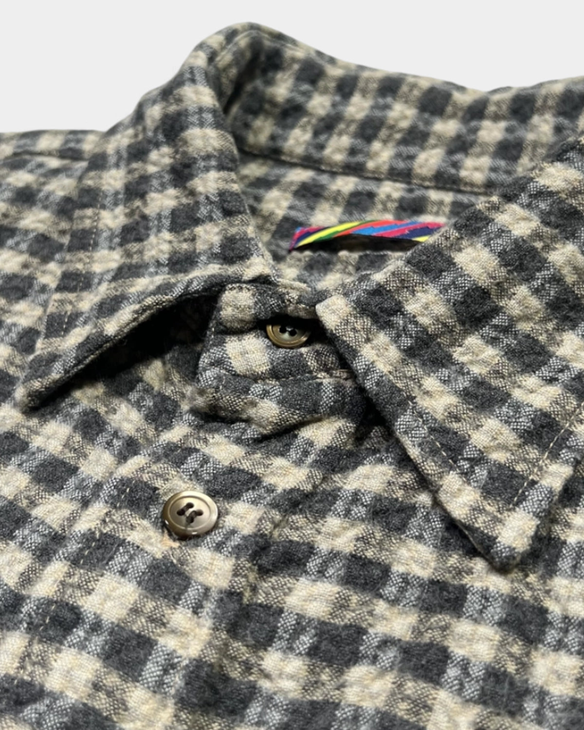 is-ness / Ripple Check Shirt (26AW_10_UN22SHLS02-C)