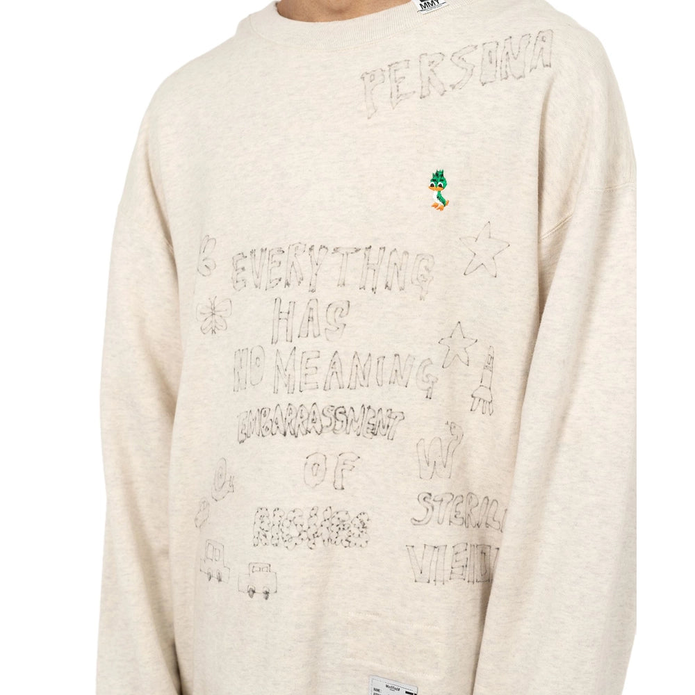 Maison MIHARA YASUHIRO / Distressed Graffiti Print Sweatshirt (J14PO723)