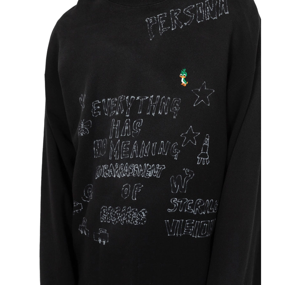 Maison MIHARA YASUHIRO / Distressed Graffiti Print Sweatshirt (J14PO723)