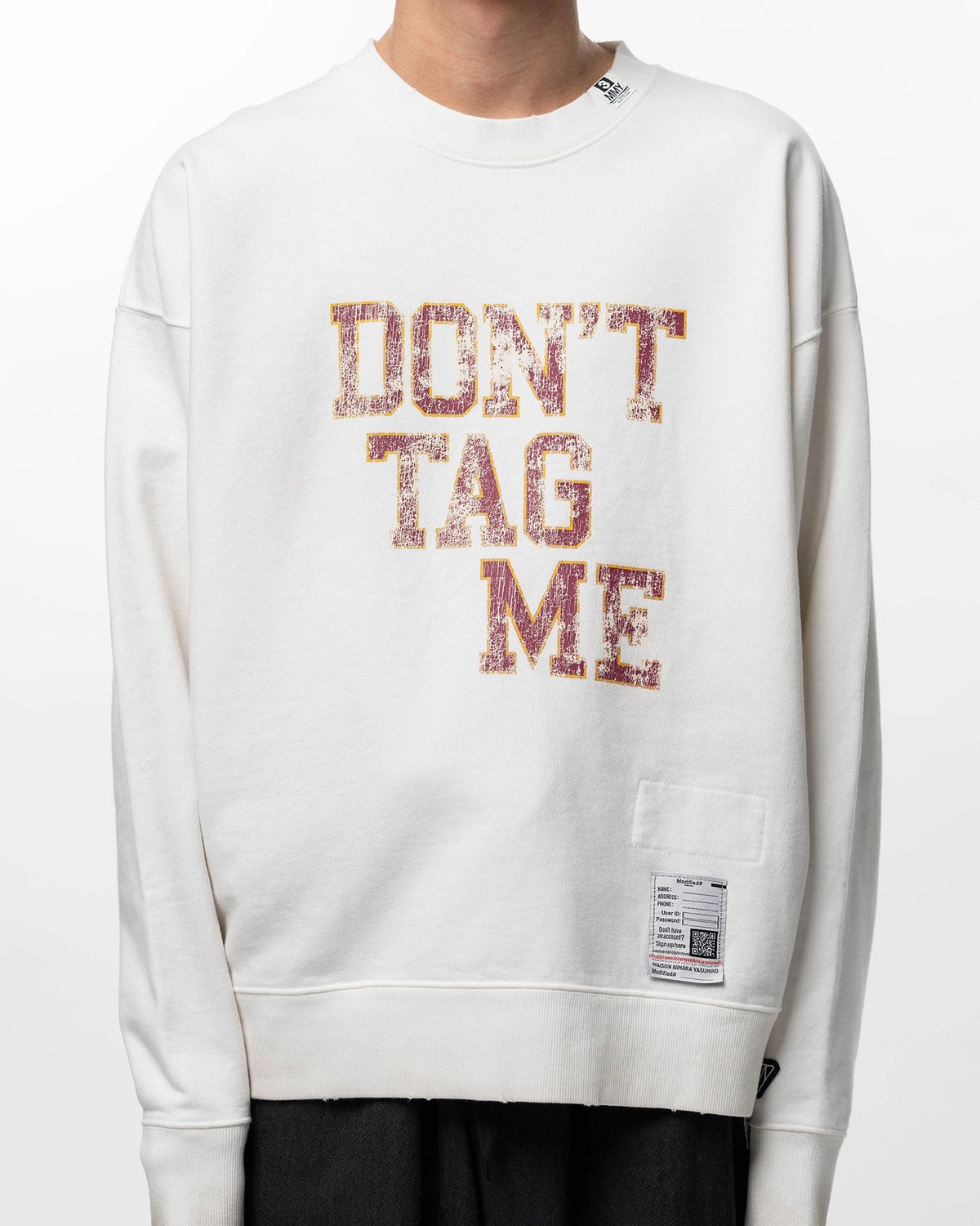 Maison MIHARA YASUHIRO / Don't Tag Me Printed Sweatshirt (J16PO782)