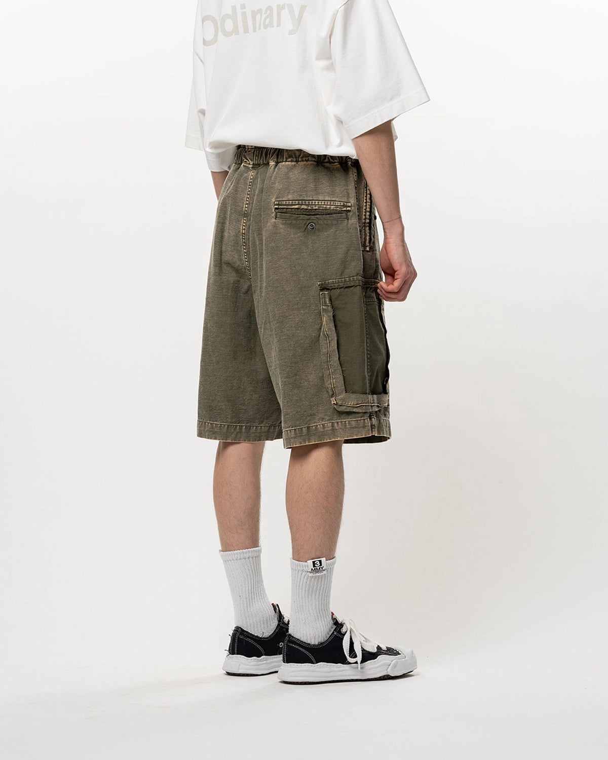 Maison MIHARA YASUHIRO / Cotton Satin Cargo Shorts (J16PT173)