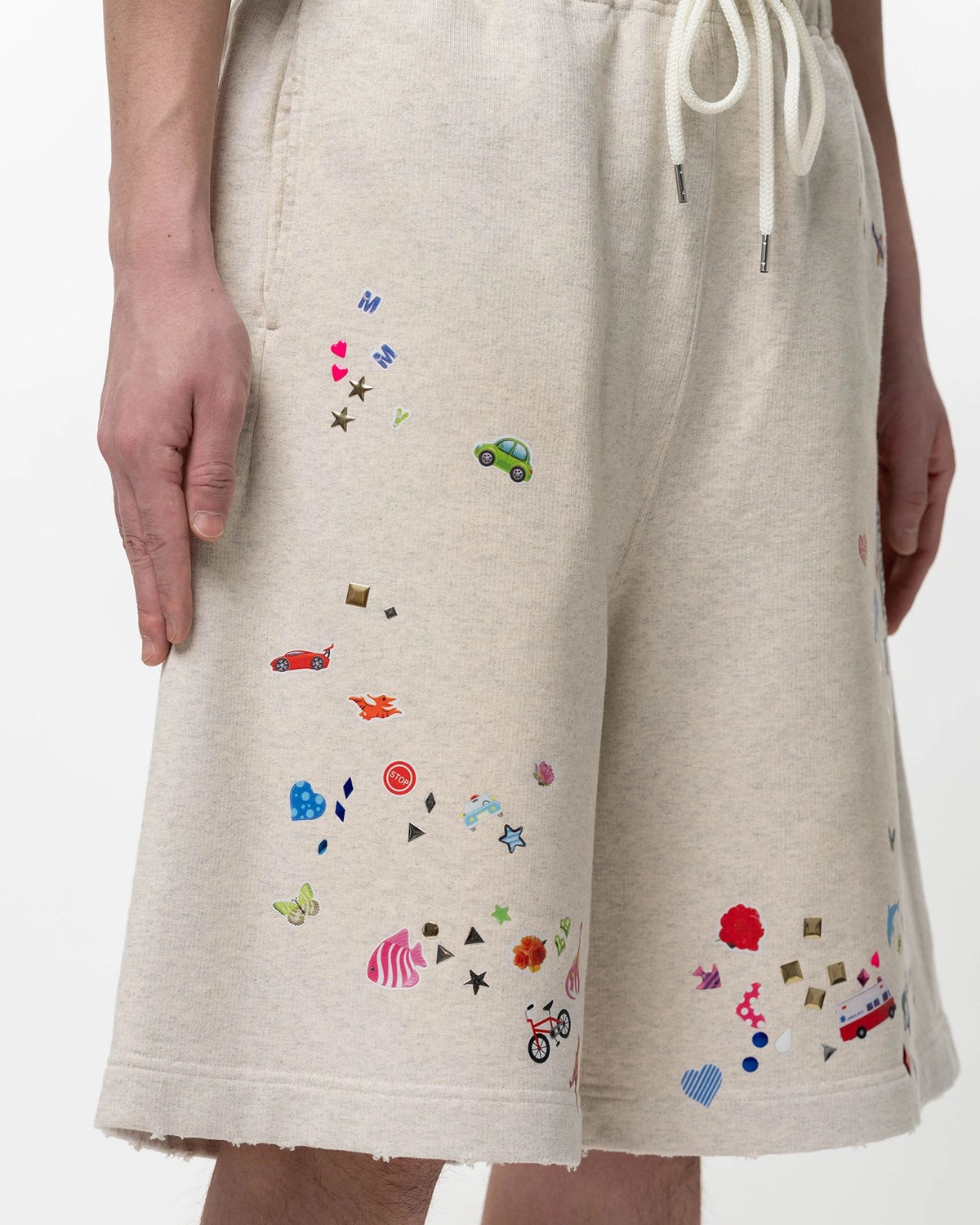 Maison MIHARA YASUHIRO / Kids Sticker Printed Sweat Shorts (J16SP733)