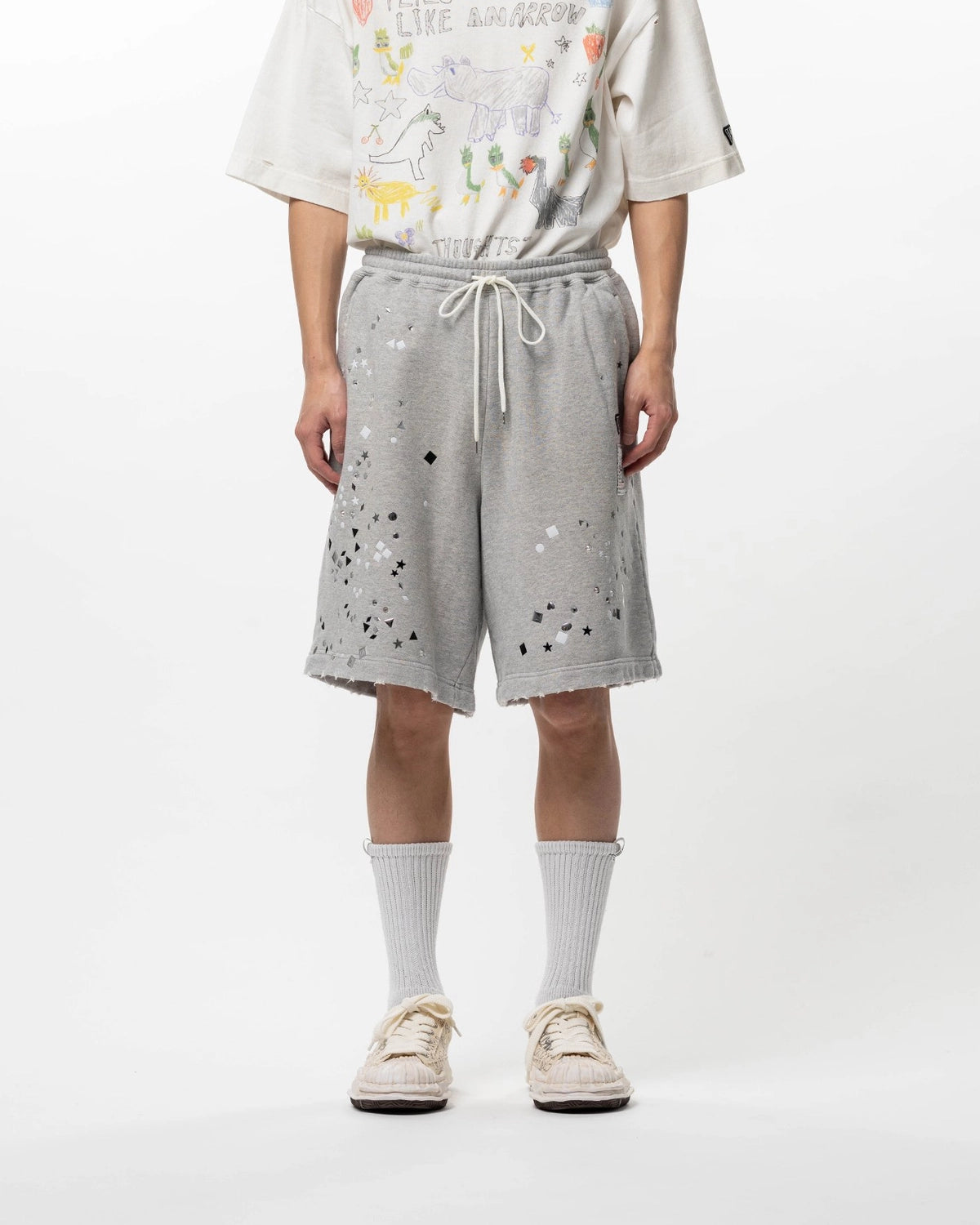Maison MIHARA YASUHIRO / Embellished Sweat Shorts (J16SP742)