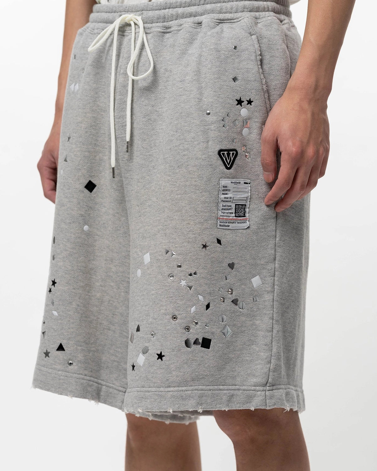 Maison MIHARA YASUHIRO / Embellished Sweat Shorts (J16SP742)