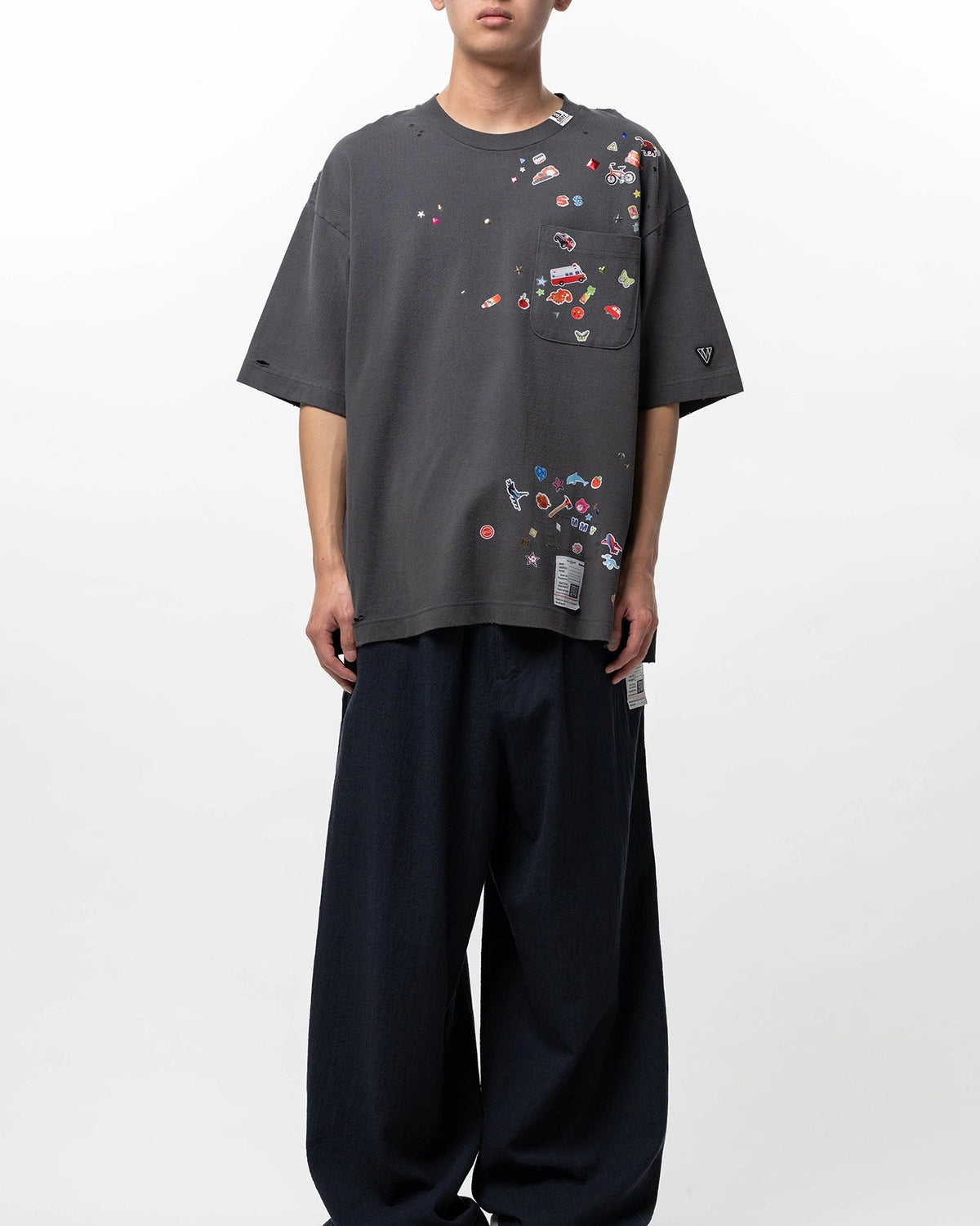 Maison MIHARA YASUHIRO / Kids Sticker Printed T-shirt (J16TS821)