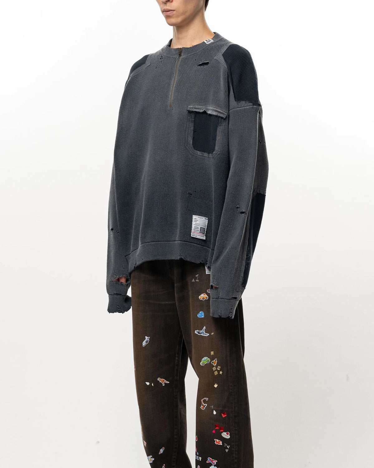 Maison MIHARA YASUHIRO / Sun Faded Like Knit Sweater (J17SW702)